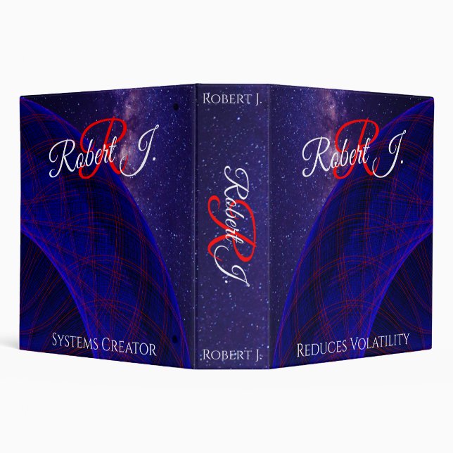 Blue Space Donuts Geometric Virtue Binder (Background)