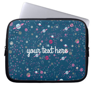 Blue Space Personalized Laptop Sleeve