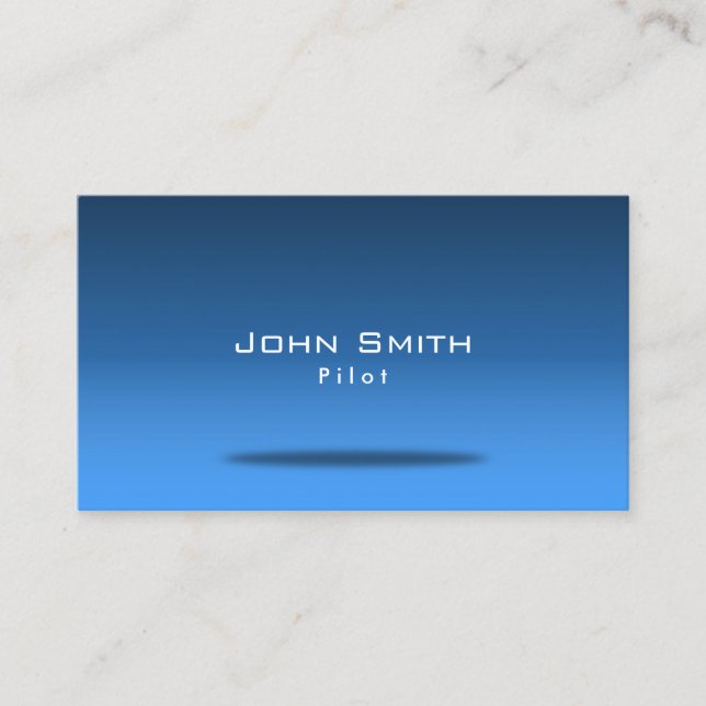 Blue Space Pilot/Aviator Business Card (Front)