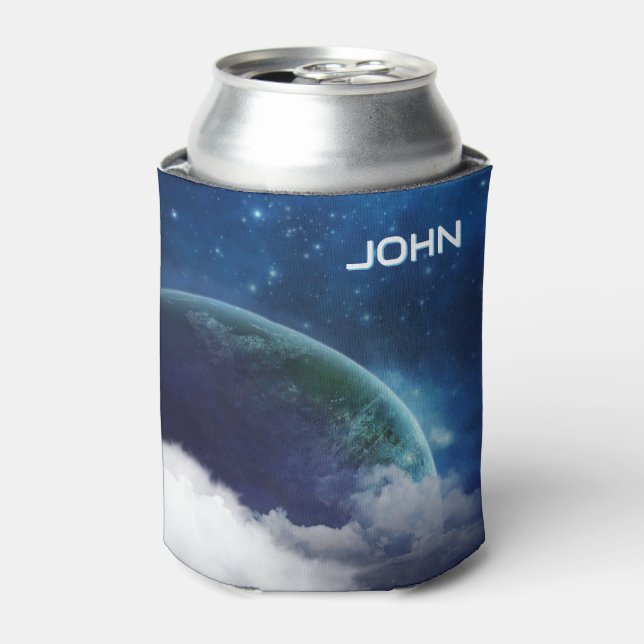 Blue Space Planet | Personalized Can Cooler (Can Front)
