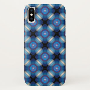 Blue Spacey Geometric iPhone X Case