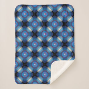 Blue Spacey Geometric Sherpa Blanket
