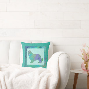 Blue Spaniel Throw Pillow