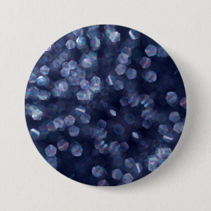 Blue Sparkle Bokeh Lights 3 Inch Round Button