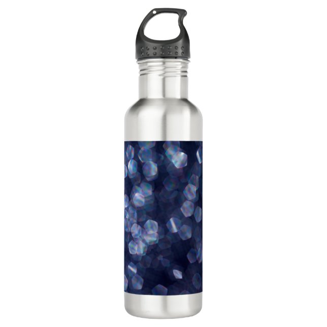 Blue Sparkle Bokeh Lights 710 Ml Water Bottle (Front)