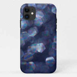 Blue Sparkle Bokeh Lights iPhone 11 Case