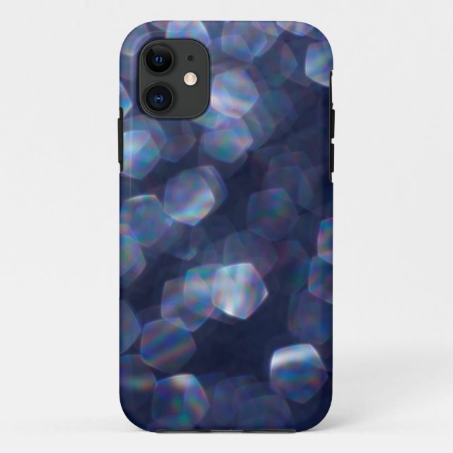 Blue Sparkle Bokeh Lights Case-Mate iPhone Case (Back)