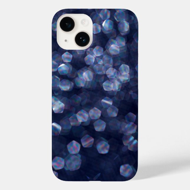Blue Sparkle Bokeh Lights Case-Mate iPhone Case (Back)