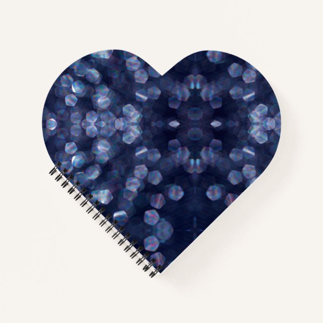 Blue Sparkle Bokeh Lights Notebook (Front)