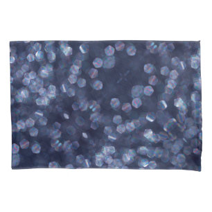 Blue Sparkle Bokeh Lights Pillowcase