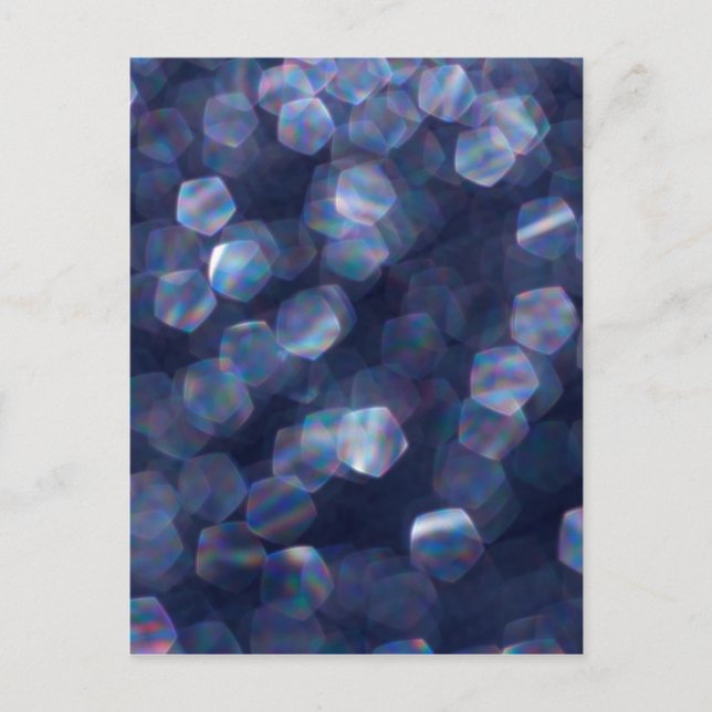 Blue Sparkle Bokeh Lights Postcard (Front)