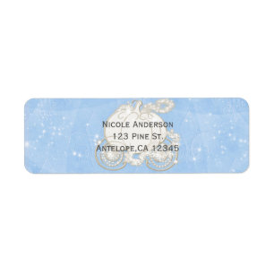 Blue Sparkle Carriage Cendrillon Invitation