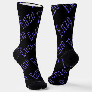 Blue Sparkle Enzo Name, Socks