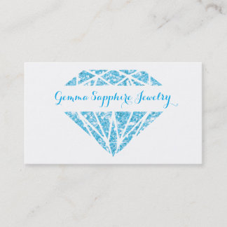 Blue Sparkle Gem Jeweller Business Card