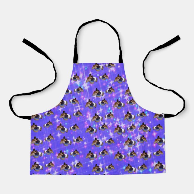 Blue Sparkle Guinea Pig Pattern, Apron (Front)