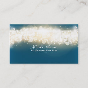 Blue Sparkle Lights Sky Blast Business Card