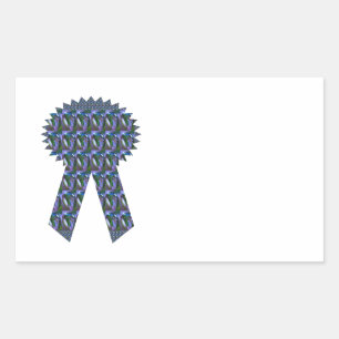 BLUE SPARKLE RIBBON success winner topper lowprice Sticker