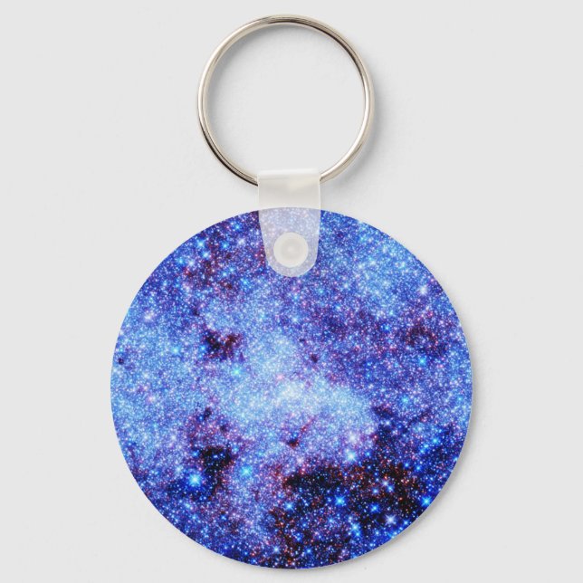 Blue Sparkle Stars Keychain (Front)