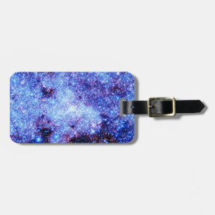 Blue Sparkle Stars Luggage Tag