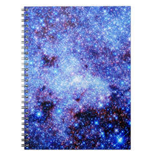 Blue Sparkle Stars Notebook