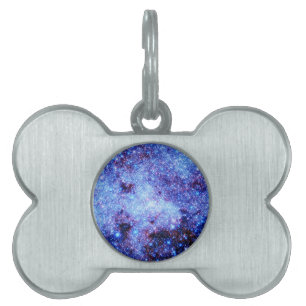 Blue Sparkle Stars Pet Tag