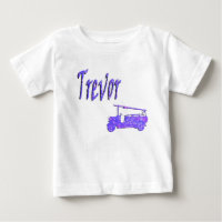 Blue Sparkle Trevor, Name, With Fire Truck,