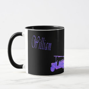 Blue Sparkle William, Name, Logo,  Mug