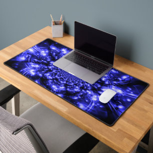 Blue Sparkling Lights Desk Mat