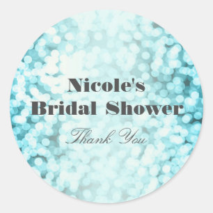 Blue Sparkling Lights Glamour Glam Party Stickers