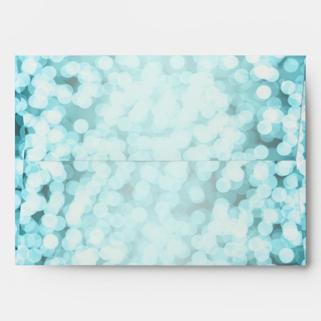 Blue Sparkling Lights Glamour Party Envelopes (Back (Top Flap))
