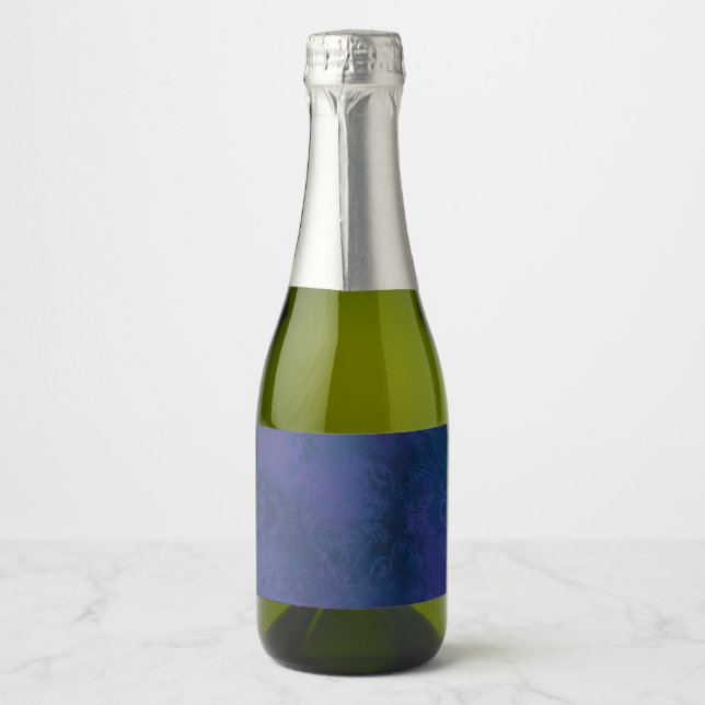 blue sparkling wine label (Front)