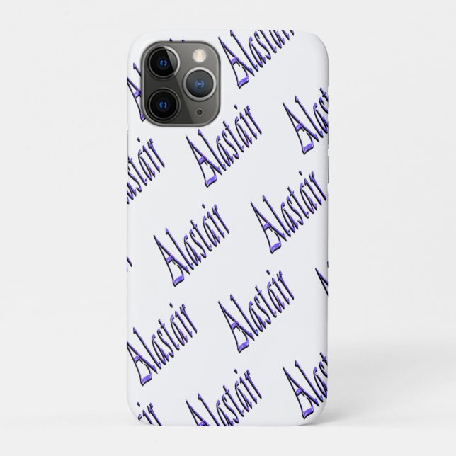 Blue Sparkly Alastair Name,  Case-Mate iPhone Case (Back)