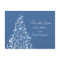 Blue Sparkly Holiday Tree Save the Date Postcard