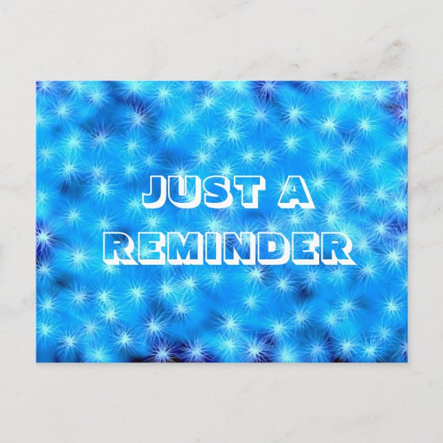 Blue Sparle Postcard (Front)