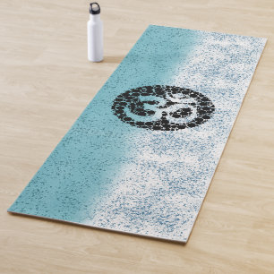 Blue Speckle Om Yoga Mat