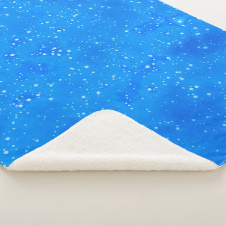 Blue Speckle Watercolor Paints  Sherpa Blanket