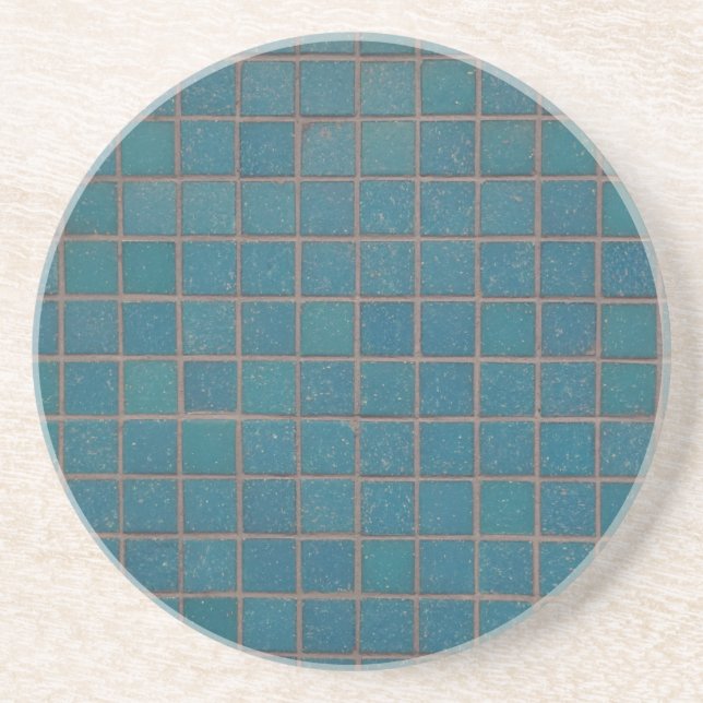 blue speckled tiles coaster (Front)