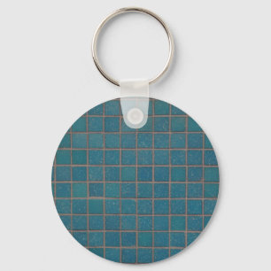 blue speckled tiles keychain