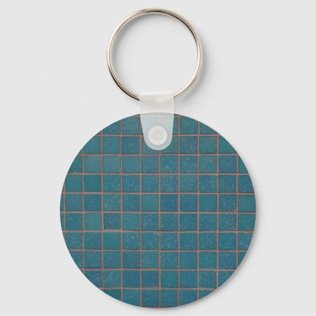 blue speckled tiles keychain (Front)