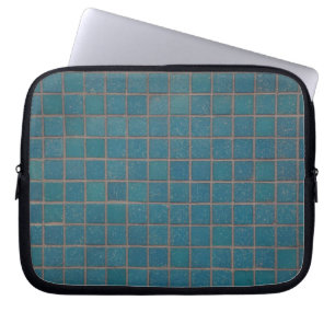 blue speckled tiles laptop sleeve