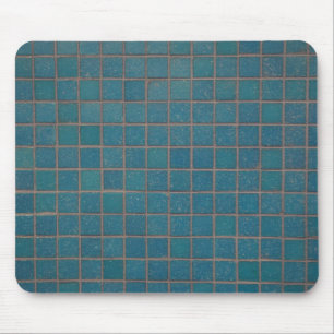blue speckled tiles mouse pad