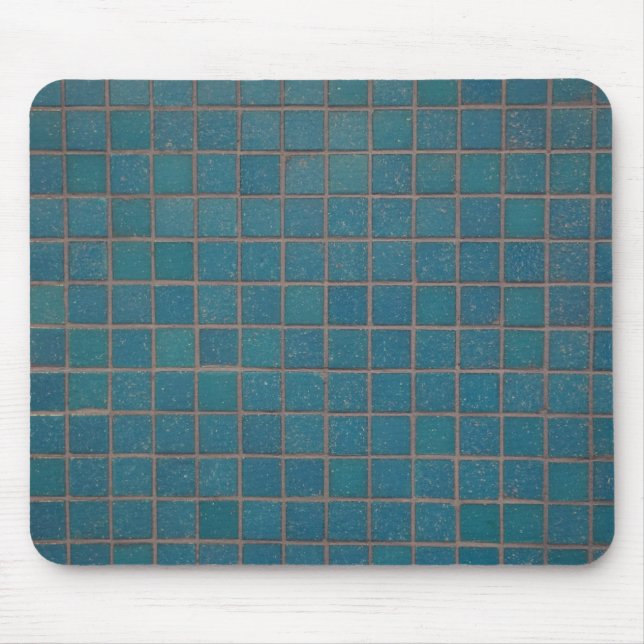 blue speckled tiles mouse pad (Front)
