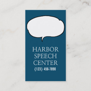 Blue Speech Therapist Counseling Centre Business Card