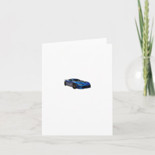 Blue Speed Demon Sticker  Card