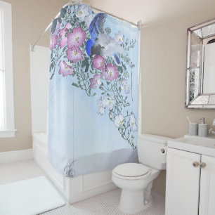 Blue Spider Bird Flower Print   Spider Lovers
