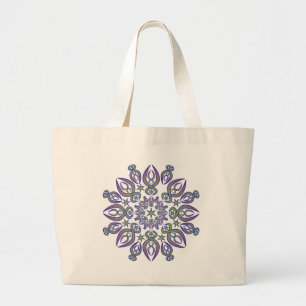 Blue Spikes Large Tote Bag