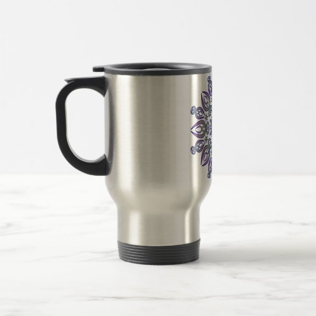Blue Spikes Travel Mug (Left)