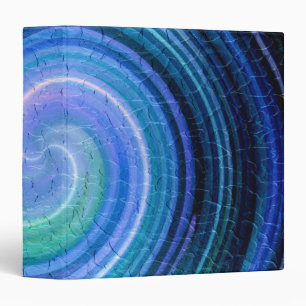 Blue Spiral Abstract Art 2 Binder