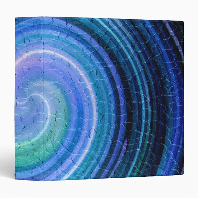Blue Spiral Abstract Art 2 Binder (Front/Spine)