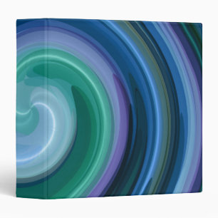 Blue Spiral Abstract Art Binder